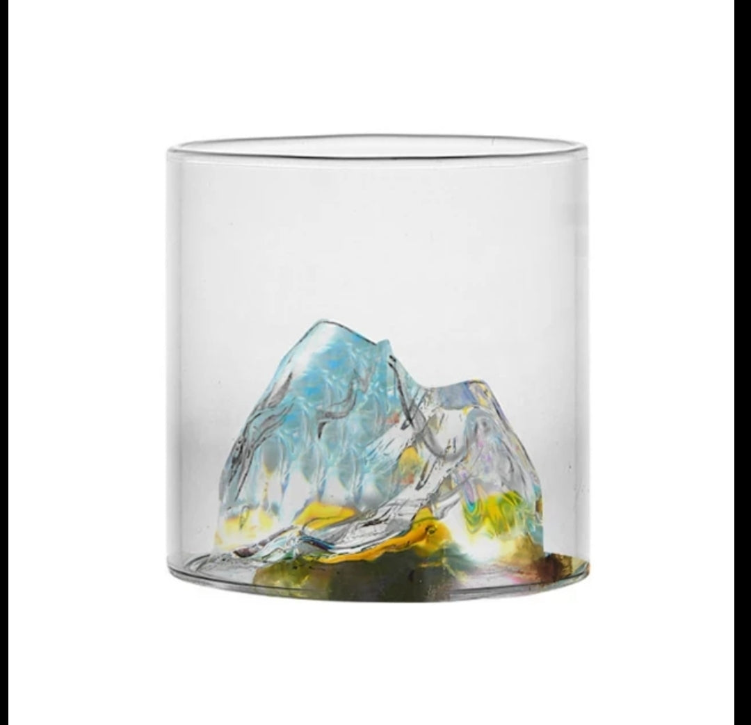 3D mountain vodka/wiskey glass