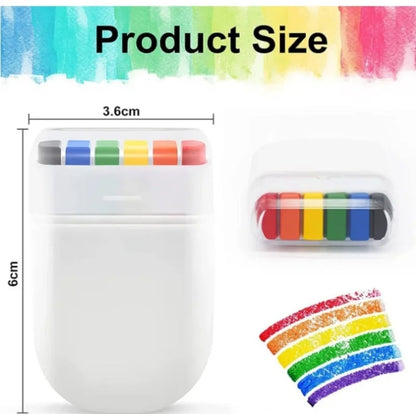 6 colour washable rainbow face/body painting crayon