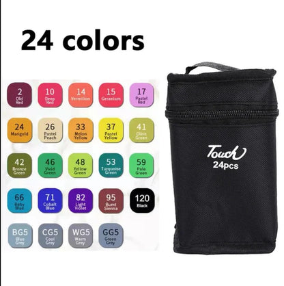 24 - 80 colors, double headed oily art marker pens