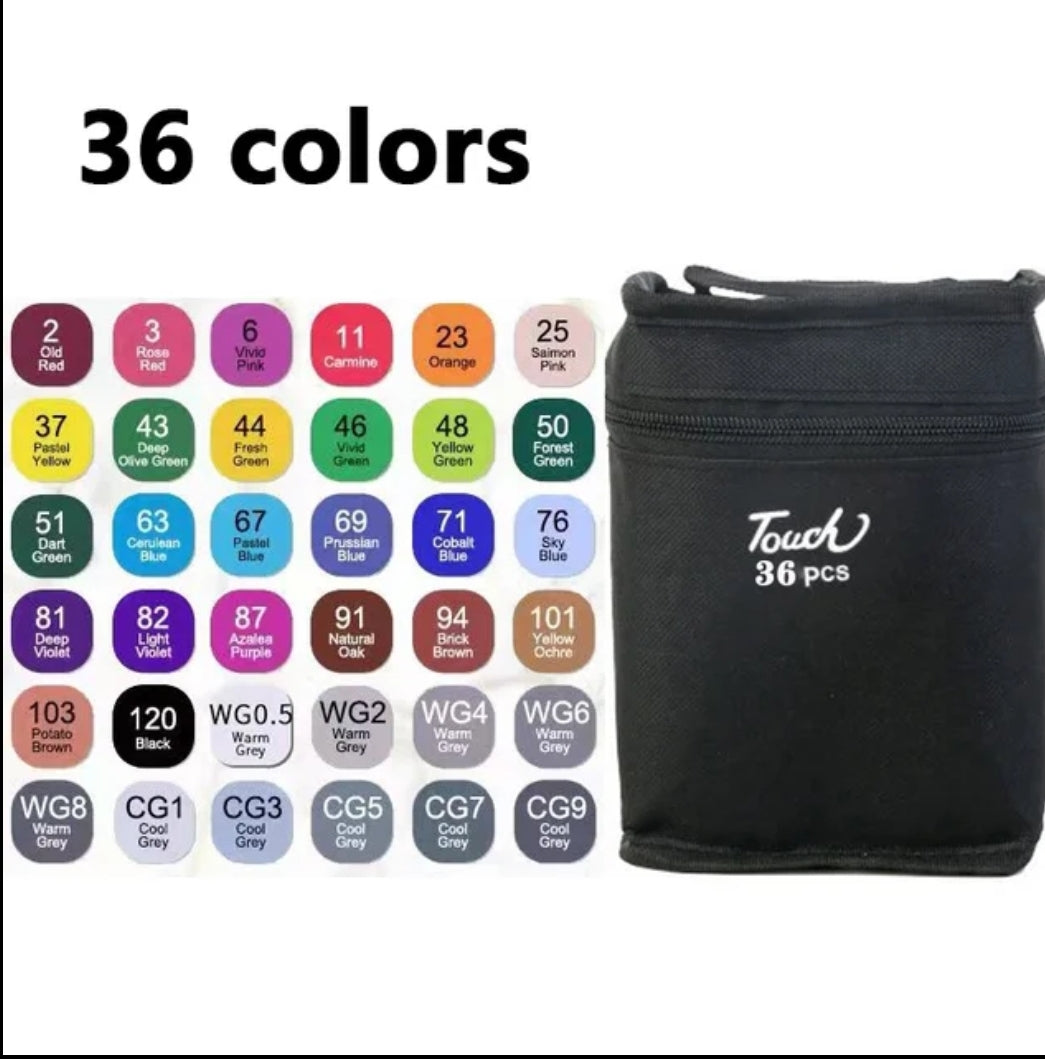 24 - 80 colors, double headed oily art marker pens