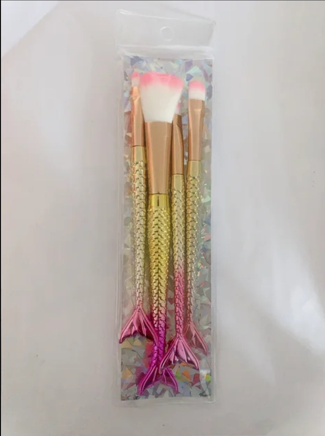 Set of 4 mermaid make up brushes