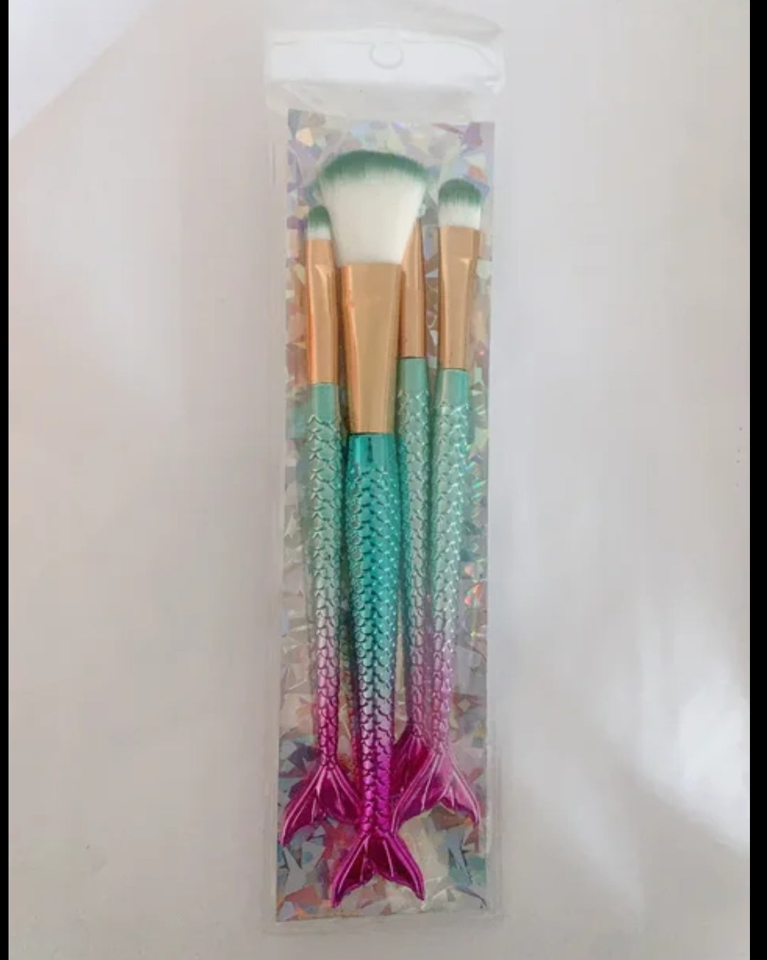 Set of 4 mermaid make up brushes