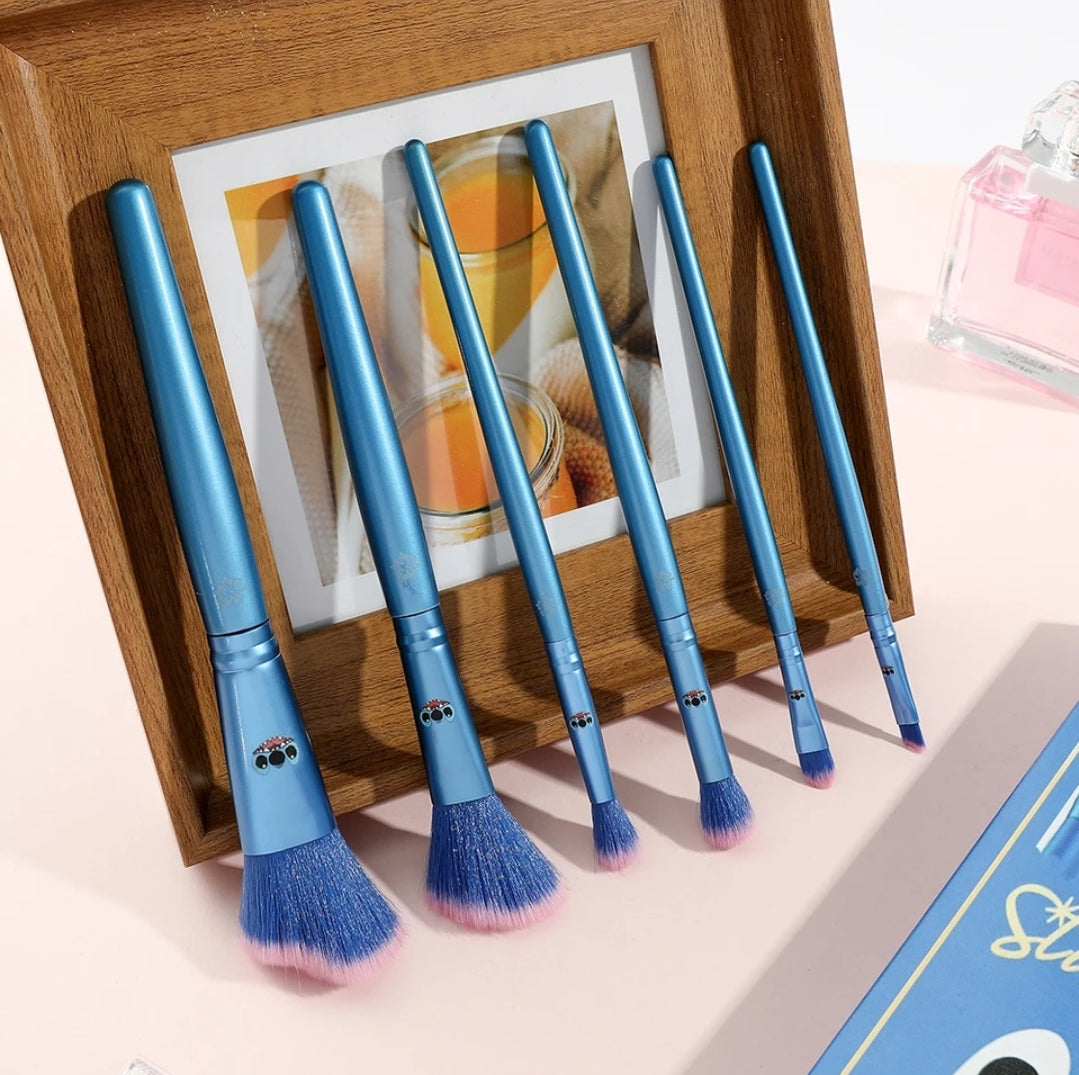 6pc alien makeup brush set