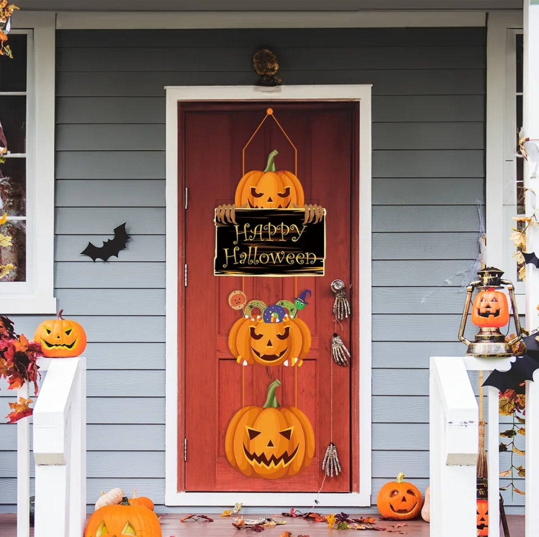 Halloween paper hanging sign