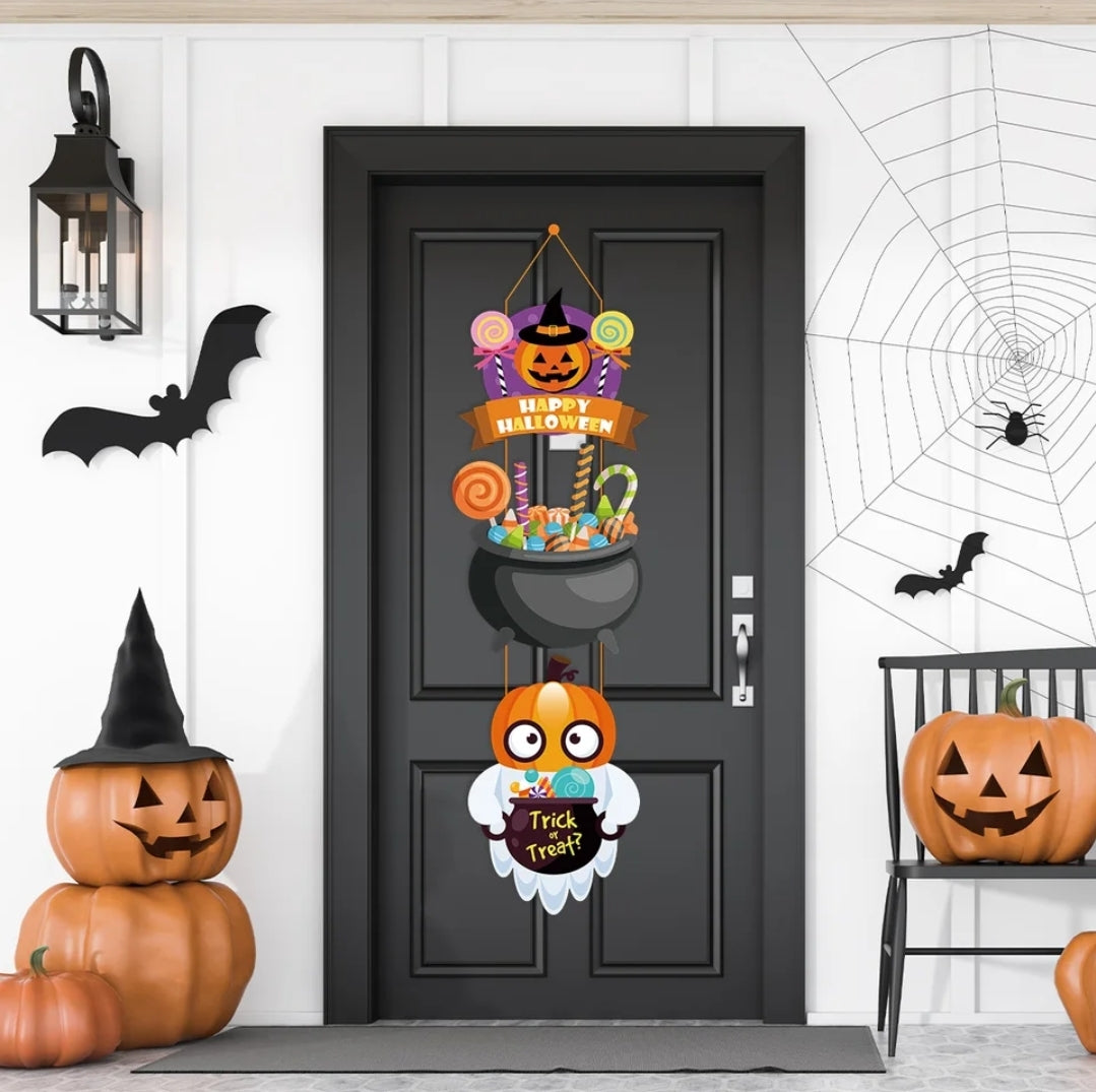 Halloween paper hanging sign