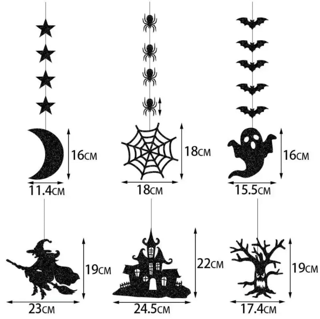 6pc hanging Halloween decoration