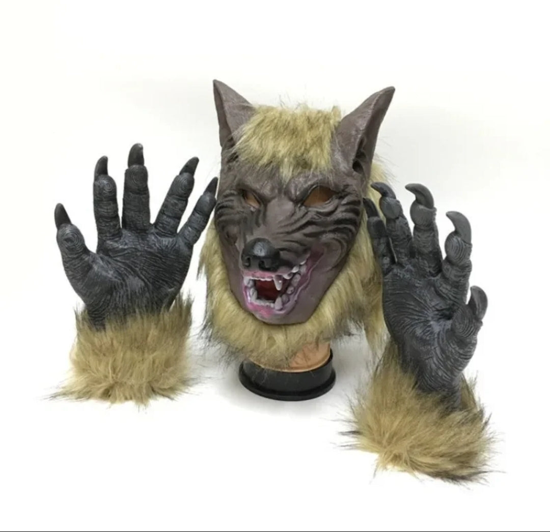 Werewolf mask & gloves