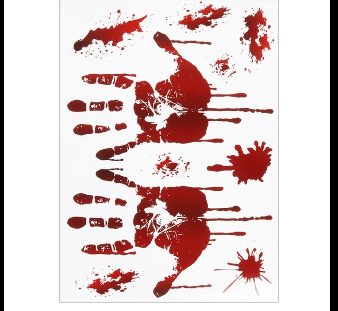 Horror bloodstain wall stickers