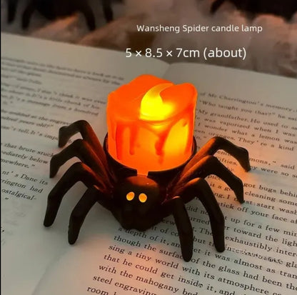 Led glowing spider candle