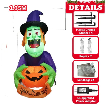 1.35M/4.5FT Halloween wall inflatable. Built in LED lights. Outdoor