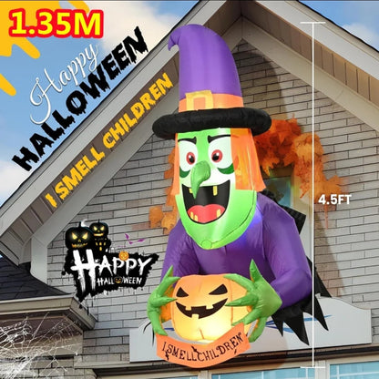 1.35M/4.5FT Halloween wall inflatable. Built in LED lights. Outdoor