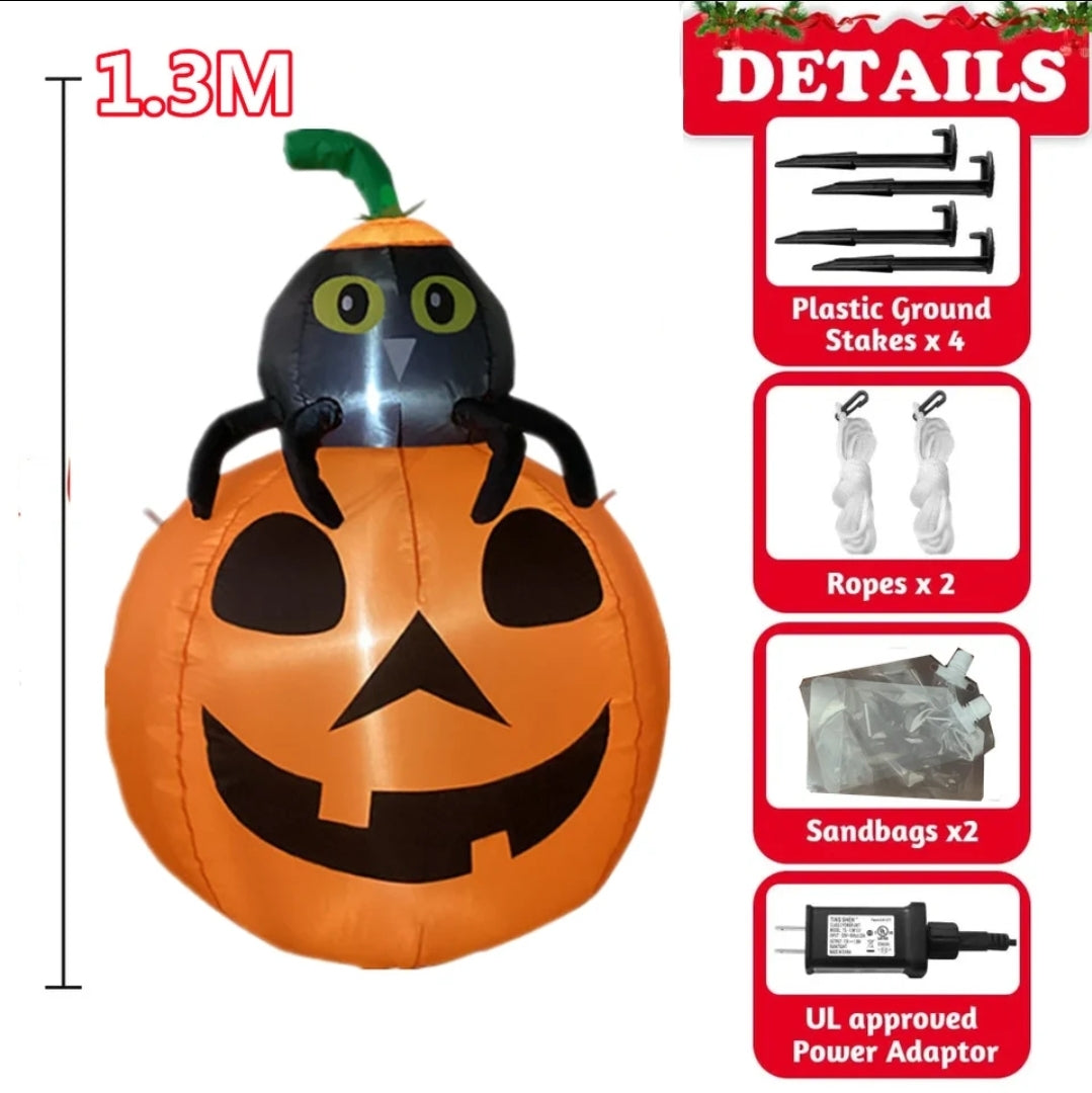 1.3M Pumpkin inflatable. With LED lights