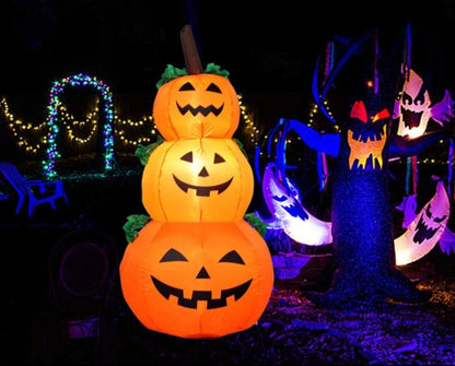 1.2M/120CM 3 layered pumkin inflatable. With LED lights