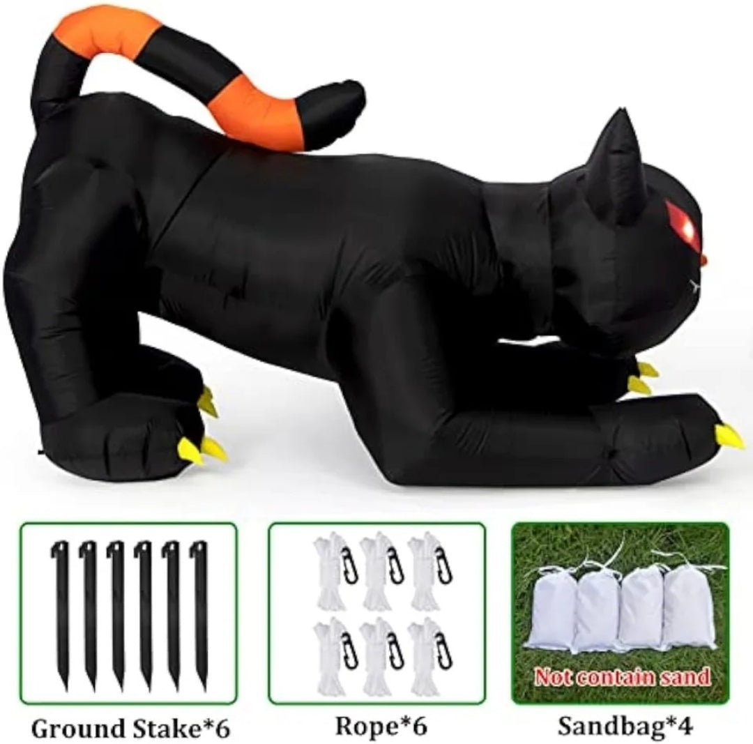 7FT LED Black cat inflatable