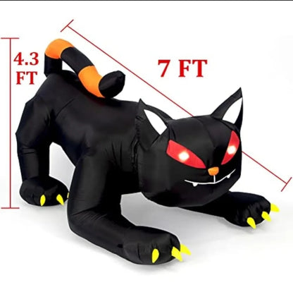 7FT LED Black cat inflatable