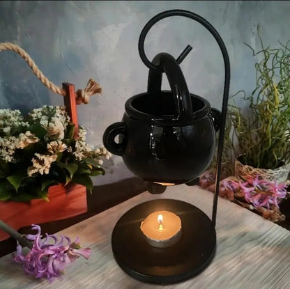 Halloween hanging cauldron wax burner