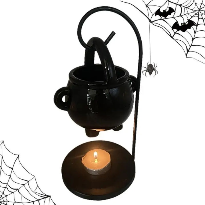 Halloween hanging cauldron wax burner