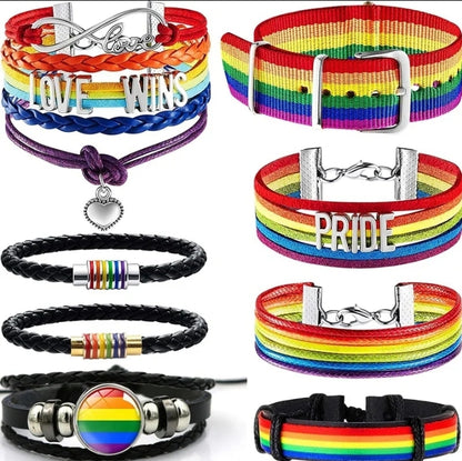 LBGTQ rainbow mens & womans bracelet