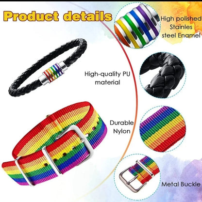 LBGTQ rainbow mens & womans bracelet