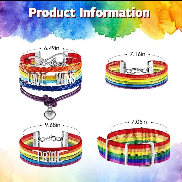 LBGTQ rainbow mens & womans bracelet