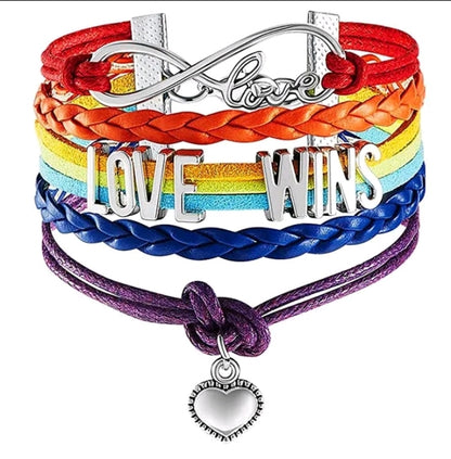 LBGTQ rainbow mens & womans bracelet