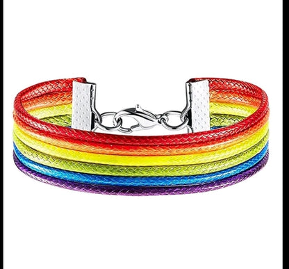 LBGTQ rainbow mens & womans bracelet