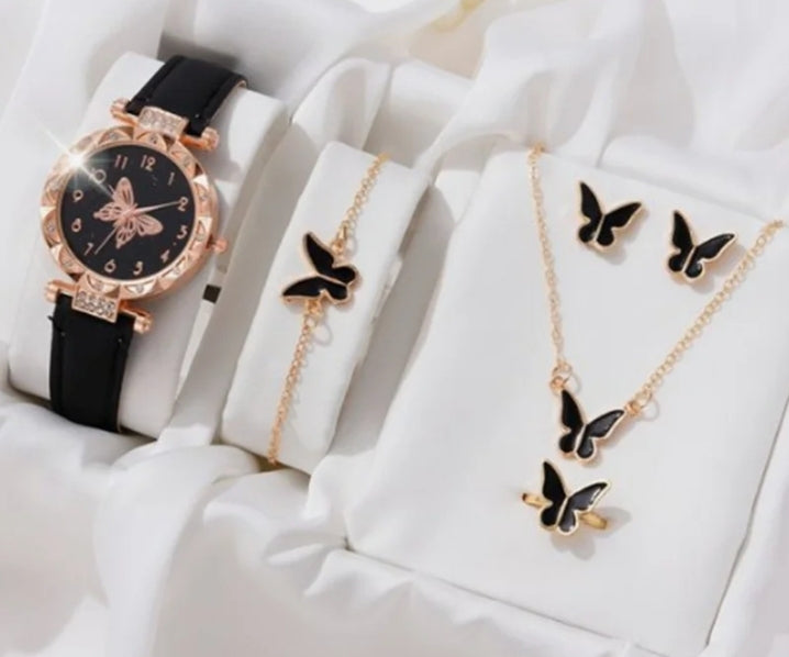 Womens 5pc watch/jewellery set