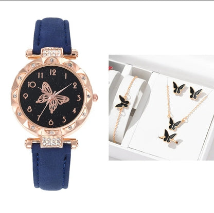 Womens 5pc watch/jewellery set