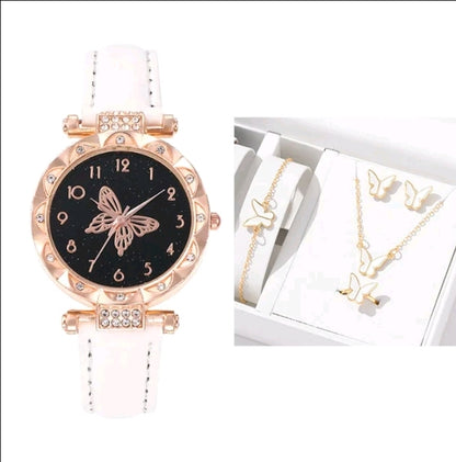 Womens 5pc watch/jewellery set