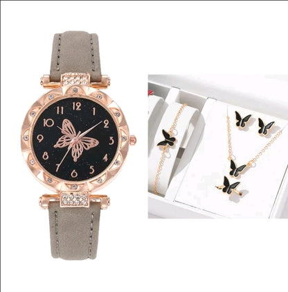 Womens 5pc watch/jewellery set