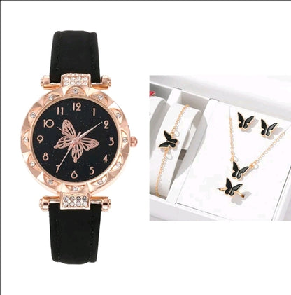 Womens 5pc watch/jewellery set