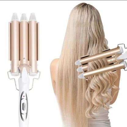 3 barrel crimper roller, big wave electric curling iron