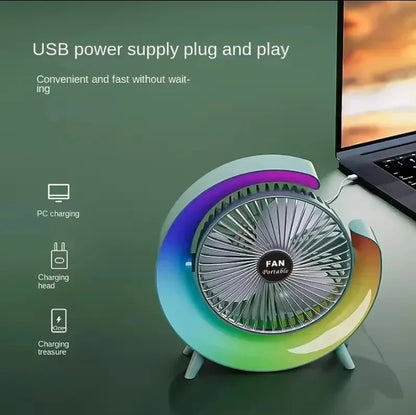 Led, usb desktop fan