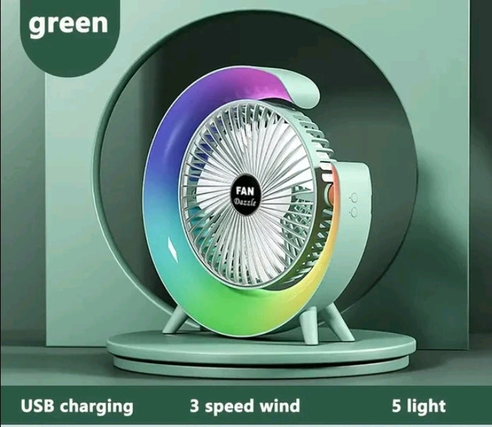 Led, usb desktop fan