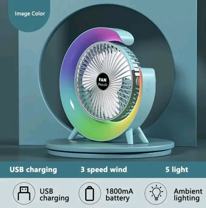 Led, usb desktop fan