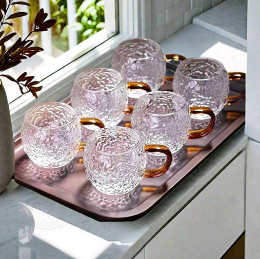 Mini glass mug set of 6