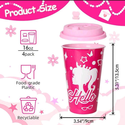 4pc kids cup set 16oz