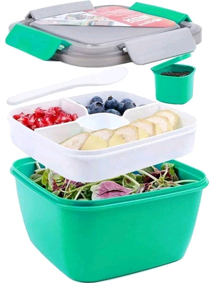 Portable double layered lunch box