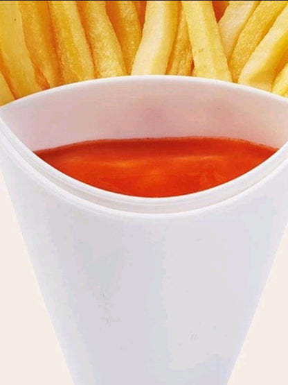 French fries with sauce cup