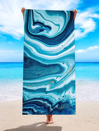 Marble print beach towel