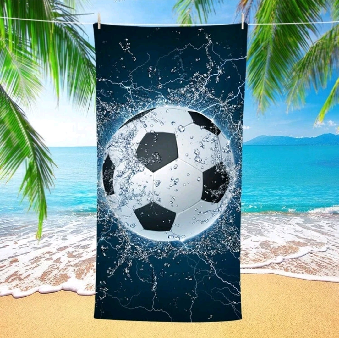 Football beach towel