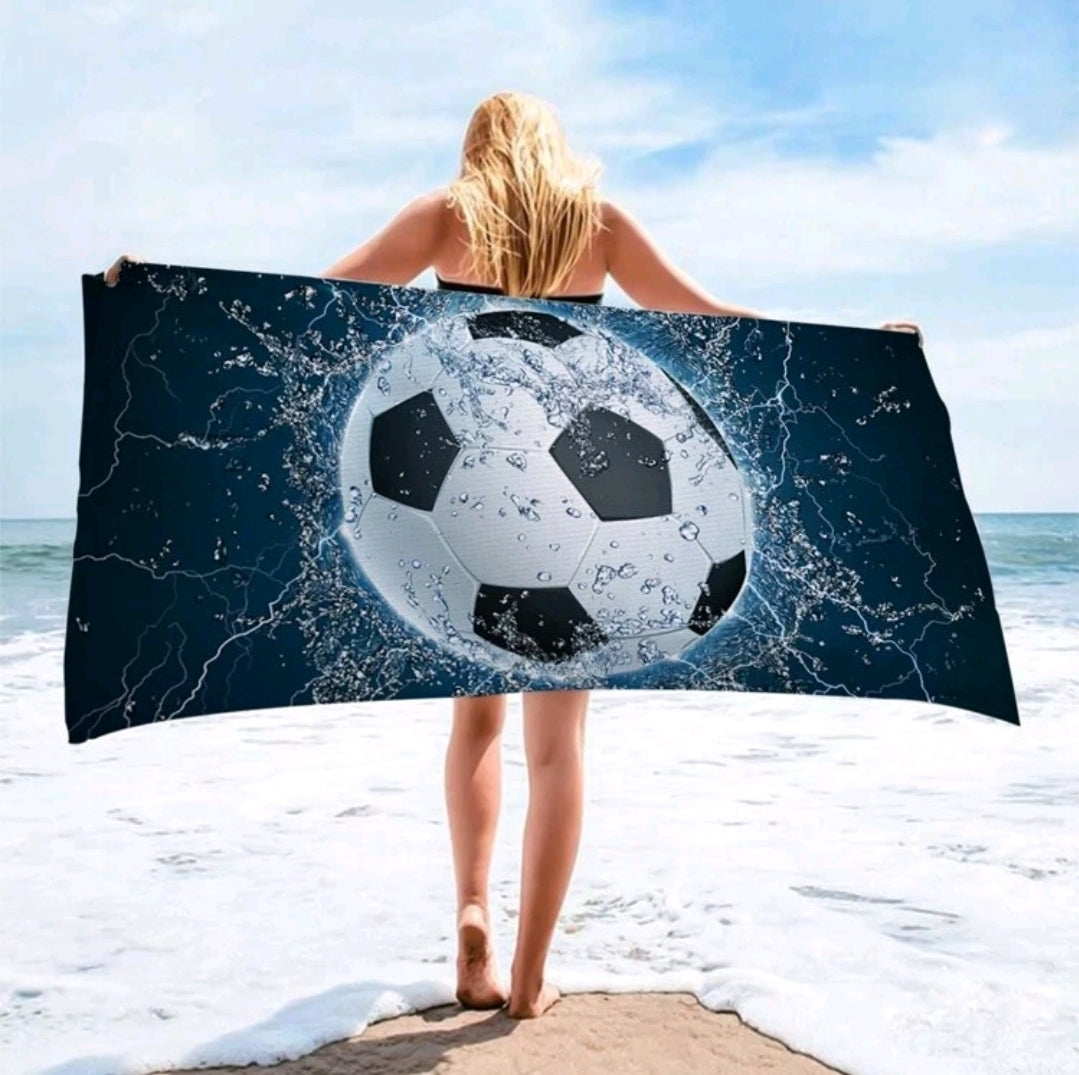 Football beach towel