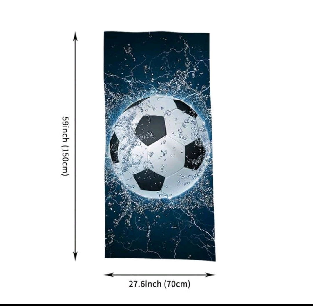 Football beach towel