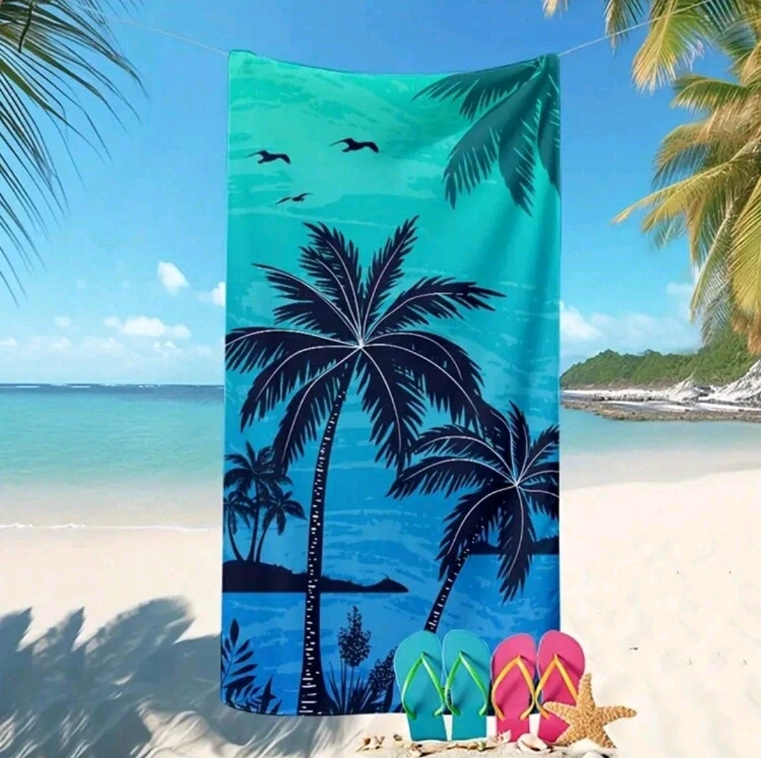 Palm tree beach towel