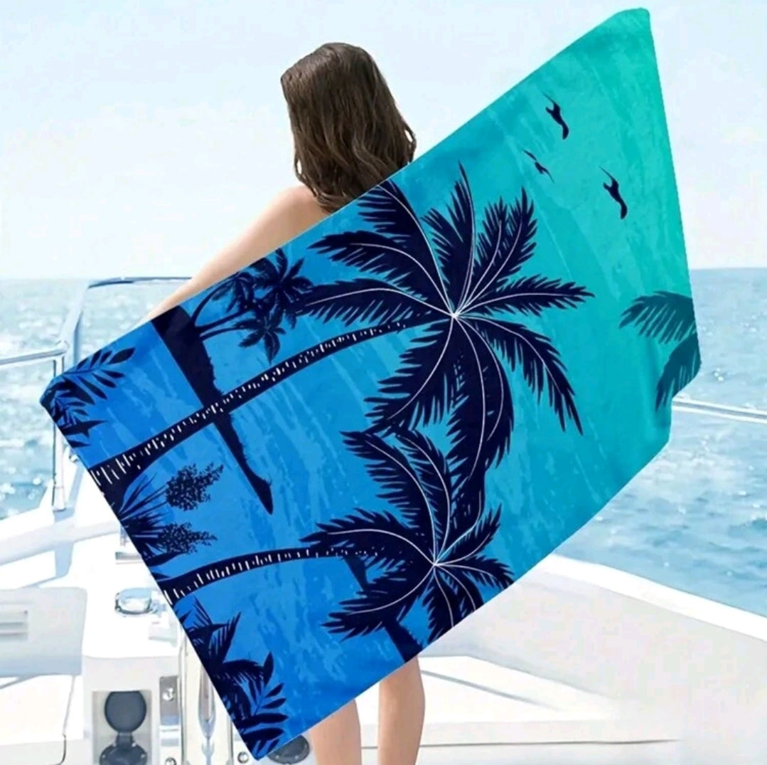 Palm tree beach towel