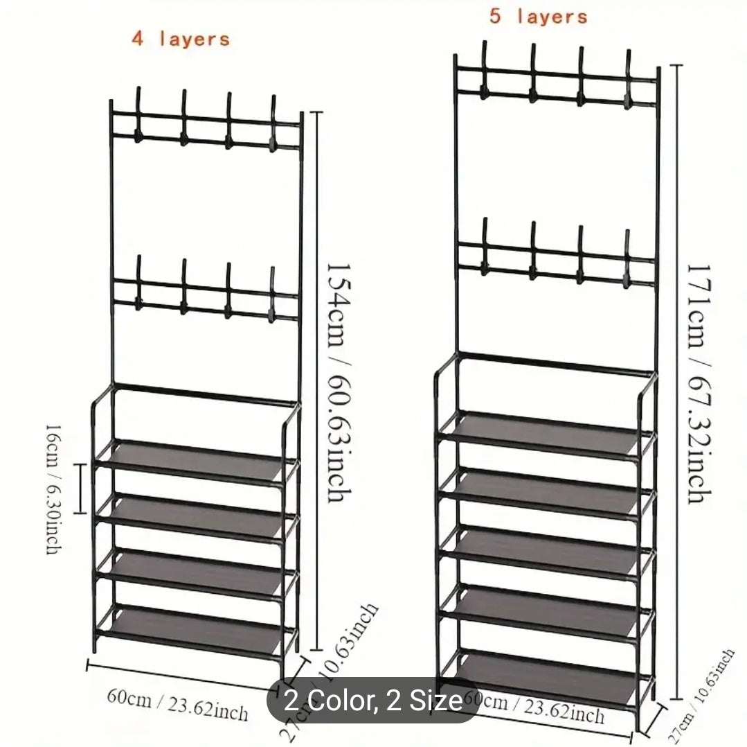 Shoe and hat rack