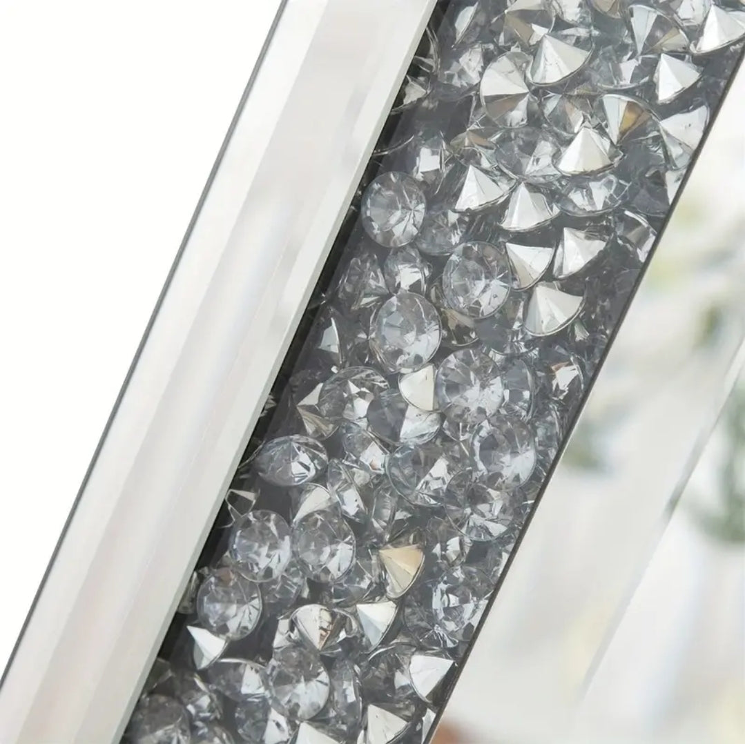 120x60cm crushed diamond wall mirror