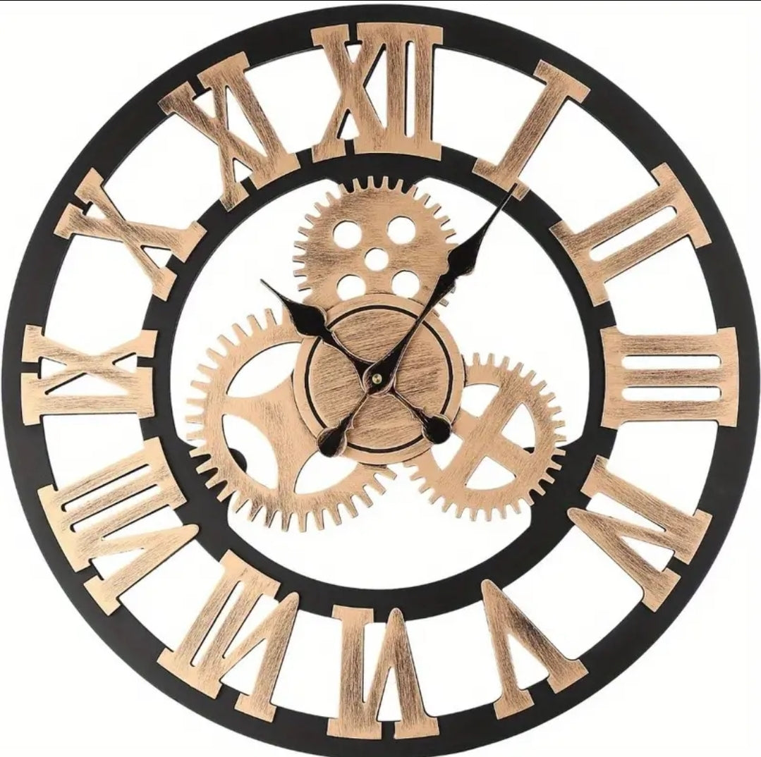 Wall clock big roman numerals hanging clock 60cm