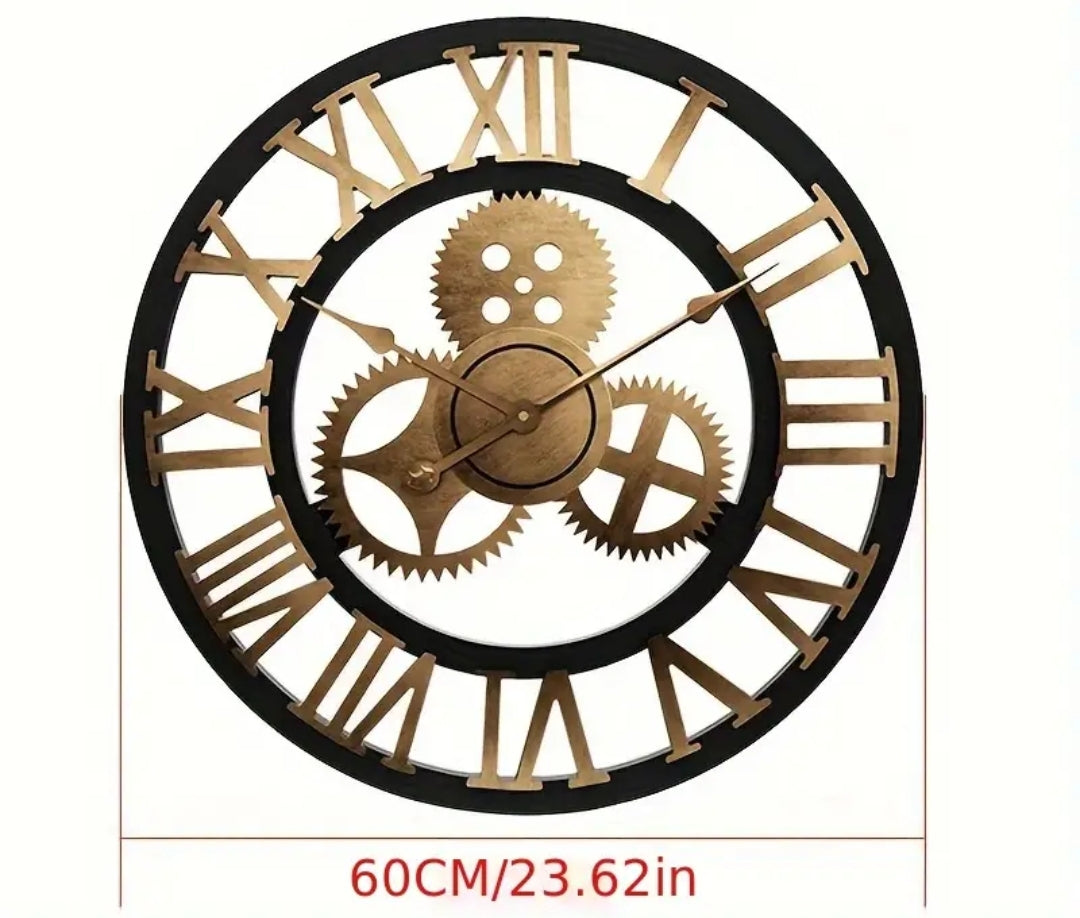 Wall clock big roman numerals hanging clock 60cm