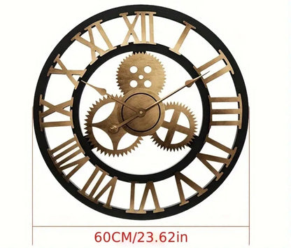 Wall clock big roman numerals hanging clock 60cm